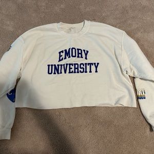 Emory University cropped sweatshirt